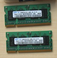 Samsung 1GB DDR2 PC2-4200S 533MHz Laptop Speicher 2x 512MB RAM SO Nordrhein-Westfalen - Würselen Vorschau