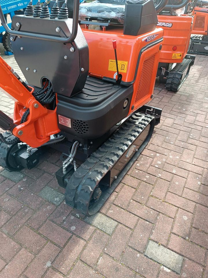 Minibagger KS12-9 Kubota D722 3 Zylinder 1,2t+ KNICKARM + VERSTELLFAHRWERK + PILOTENSTEUERUNG + NEU Diesel Euro5 Bagger Minibagger TOP Rhinoceros XN12-09 XN12-9 in Ahaus