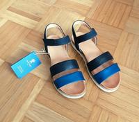 WERNER SCHUHE Sandale, Leder chromfrei, blau, Gr. 36½-37 Bayern - Bobingen Vorschau