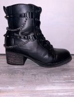 Gothicana/Killstar Stiefel/ Stiefeletten mit Ketten Hessen - Hofgeismar Vorschau