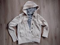 Strick-Jacke Kapuzen-Pullover Strick-Pullover weiß blau M 38 / 40 Niedersachsen - Ankum Vorschau