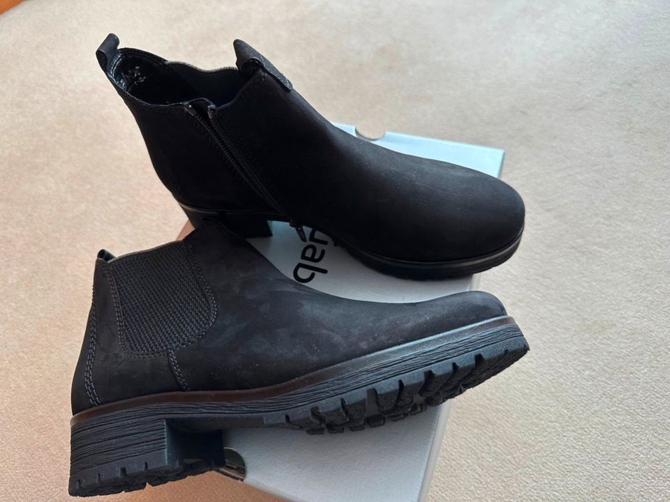 Schwarze Damen Nubuk-Leder-Stiefeletten Marke "Gabor" Gr. 6,5 NEU in Duisburg