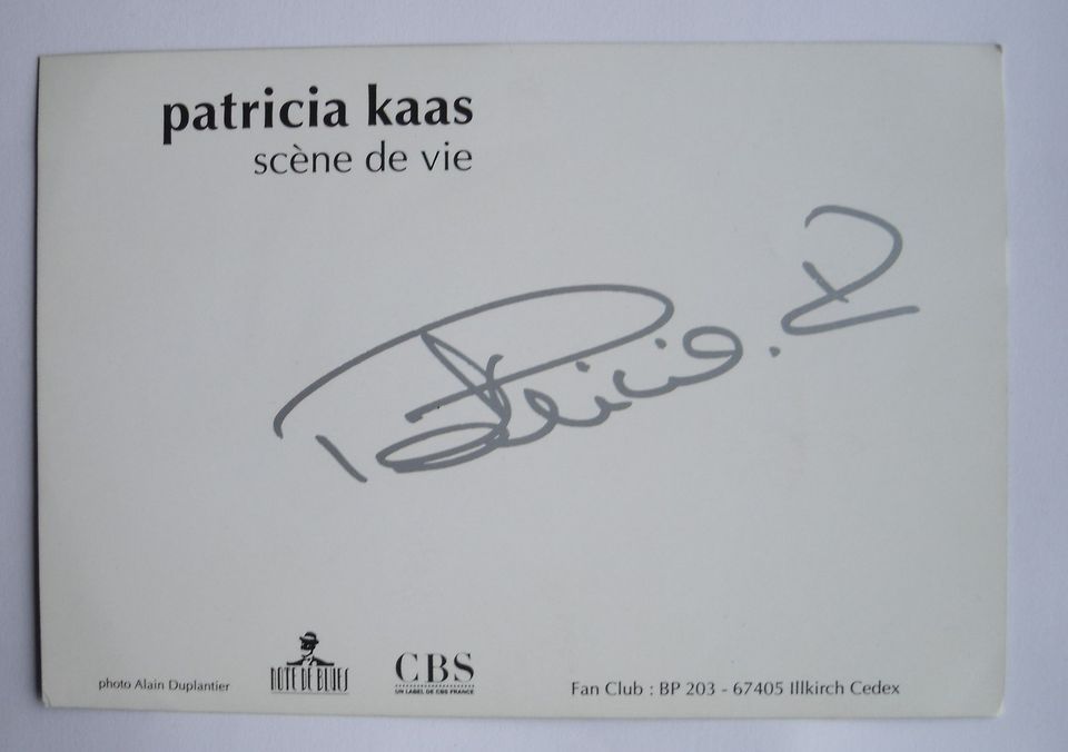 PATRICIA KAAS AUTOGRAMM KARTE in Wesel