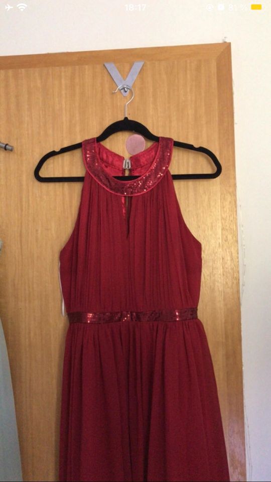 Abendkleid Ballkleid 14 iEFiEL Bordeaux beere rot in Magdeburg