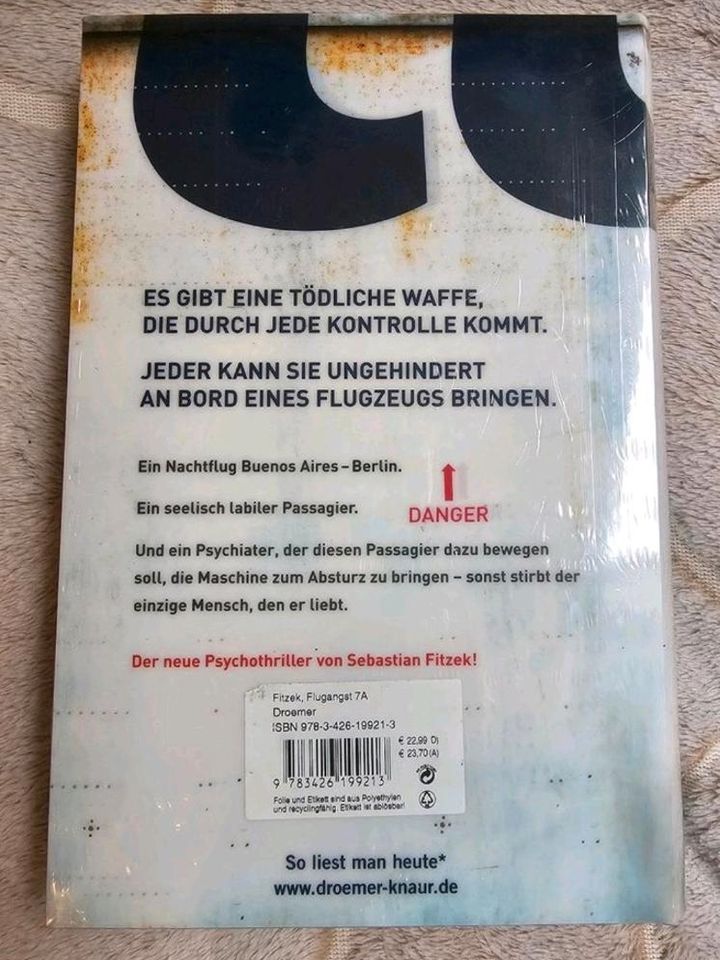 Flugangst 7A • Sebastian Fitzek Buch • NEU • Thriller in Wuppertal