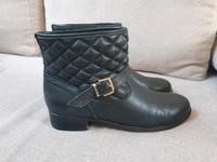 Stiefelette Biker Boots schwarz Leder Gr. 42 Bremen - Neustadt Vorschau