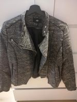 H&M Coole Bikerjacke Jacke Glitzer Silber schwarz weiß grau Gr.38 Nordrhein-Westfalen - Tönisvorst Vorschau