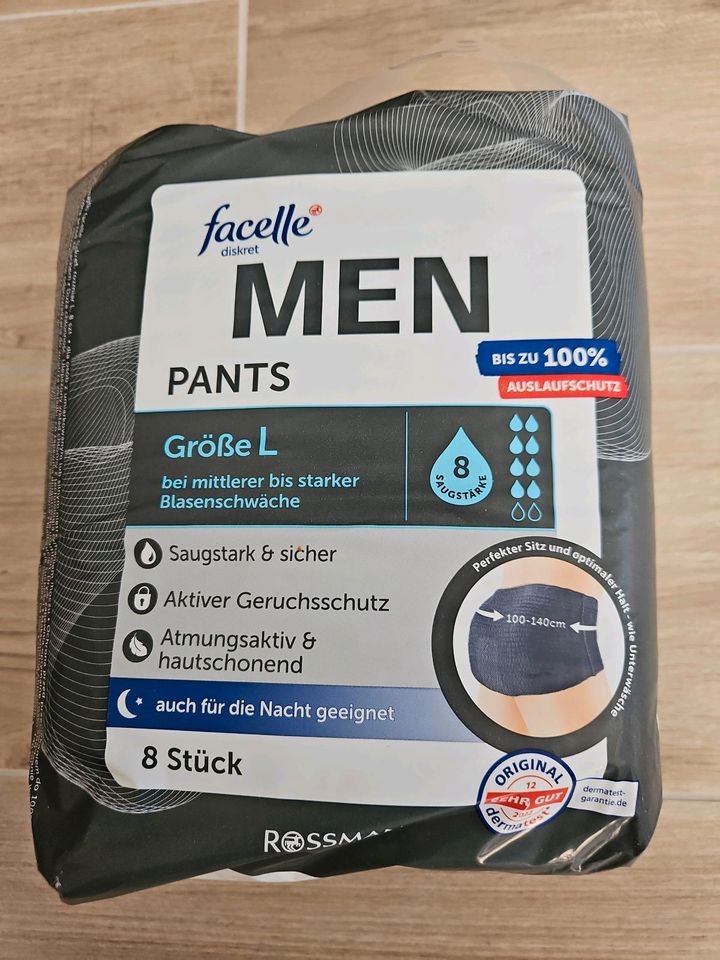 Facelle diskret Men Pants und Tena Men aktive Fit Pants Größe L in Wickede (Ruhr)