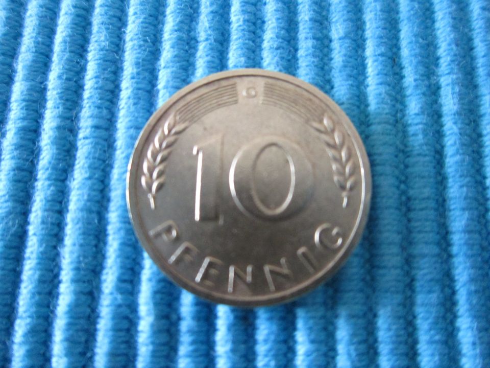 10 Pfennig 1967 G (Geringe Auflage selten) in Uttenreuth