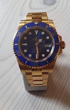 Rolex Submariner Date Vollgold/blau in Flensburg