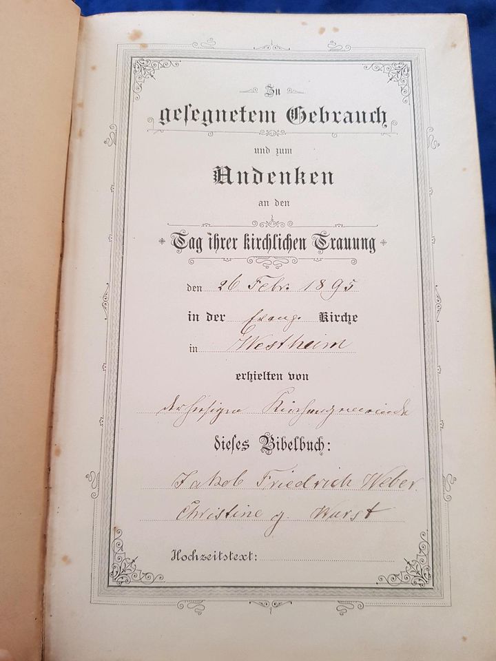 Die heilige Schrift (1894 ) in Leimen