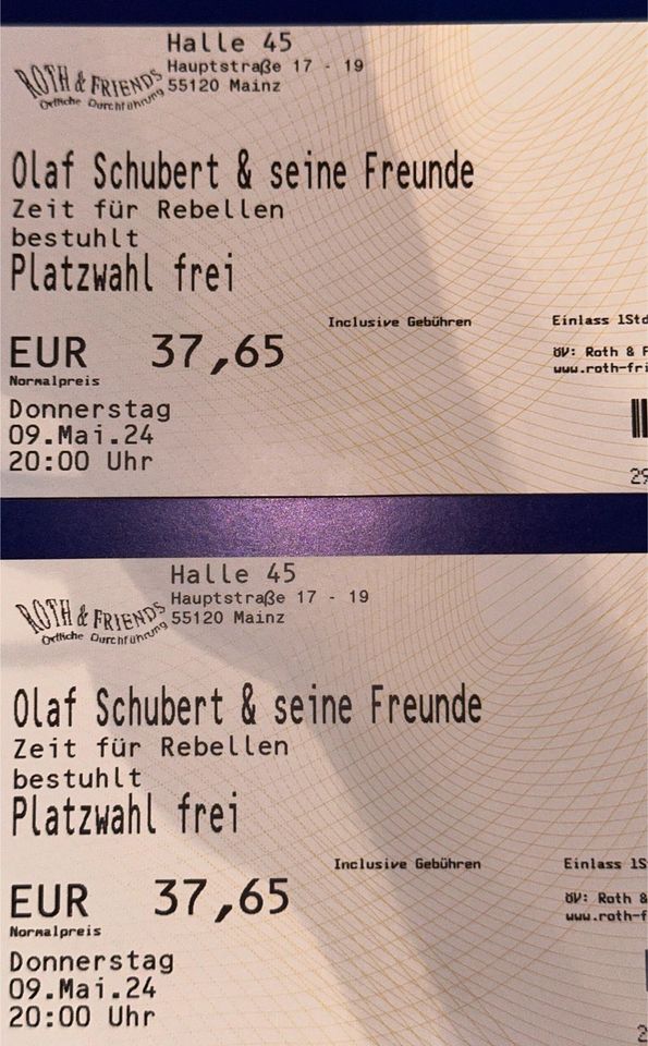 Olaf Schubert Mainz 09.05.24 Tickets in Frankfurt am Main