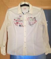 Bluse Hemdbluse Milano Gr. 42 weiß Stickerei Baumwollmischung Niedersachsen - Duderstadt Vorschau
