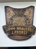 Altes Schild Lamm Brauerei  J. Probst Dillingen  Giebs Bayern - Genderkingen Vorschau