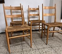 Designer Stühle mit Geflecht Ratan Bambus 4er Set Holz Vintage Niedersachsen - Rodenberg Vorschau
