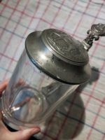 Alter Glas Bier Krug mit Zinn Deckel 0,5l Bierkrug alt Glas Bayern - Weißenburg in Bayern Vorschau