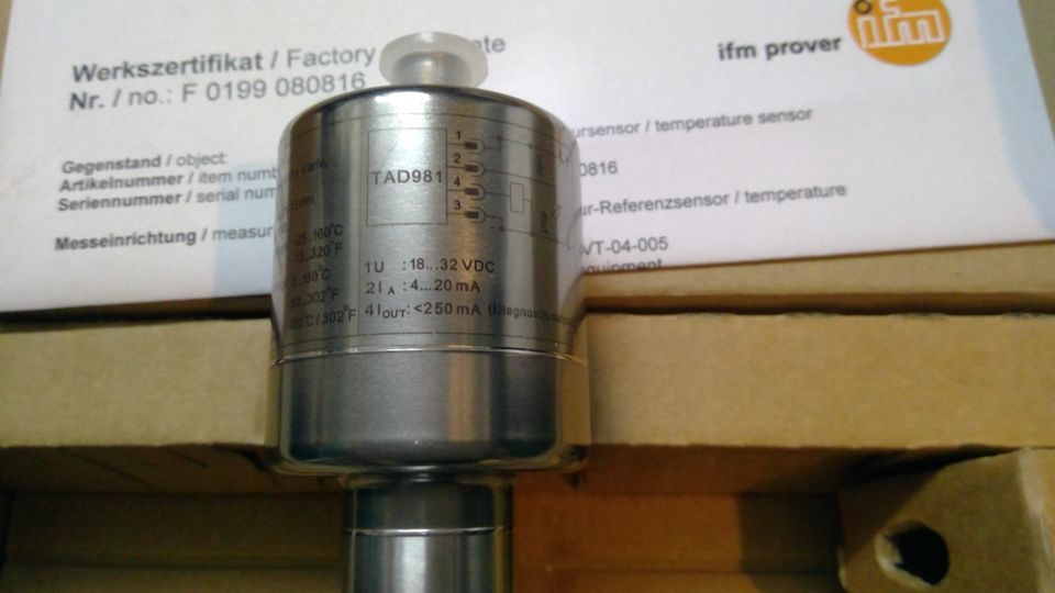 IFM Temperaturtransmitter TAD 981; neu in Bremen