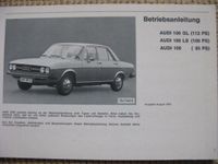 Audi 100 Betriebsanleitung 08/1974 Nordrhein-Westfalen - Welver Vorschau