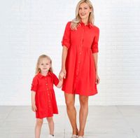 Lukalula Set Partnerlook Kleid Mutter Tochter rot M / 92 Bayern - Burgebrach Vorschau