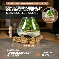 Deko-Glas auf Wurzelholz [Handgegossen] Tischdeko – Bringe die Natur in jeden Raum – Vasen, Trockenblumen, Windlicht Outdoor, Indoor, Glasvase, Glasschale, Blumenvase, Dekoschale, Teelichthalter Niedersachsen - Visselhövede Vorschau