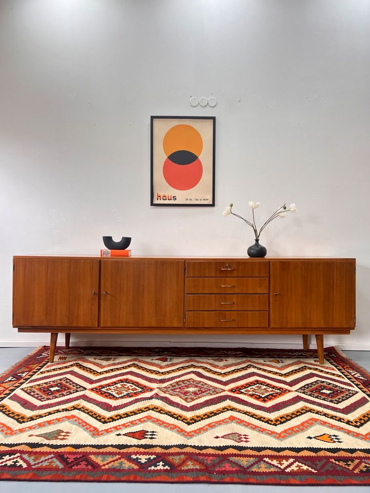 Vintage Sideboard 240cm Nussbaum Mid Century Vintage Anrichte in Hamburg