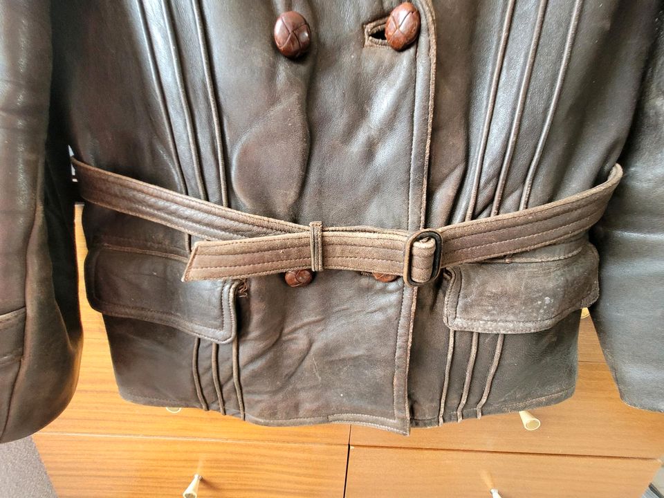 Bikerjacke 50er 60er Jahre Echtleder vintage in Schönberg