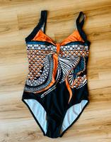Damen Badeanzug Größe S | Sportlich & Figurbetont Schwarz-Orange Hamburg-Nord - Hamburg Fuhlsbüttel Vorschau