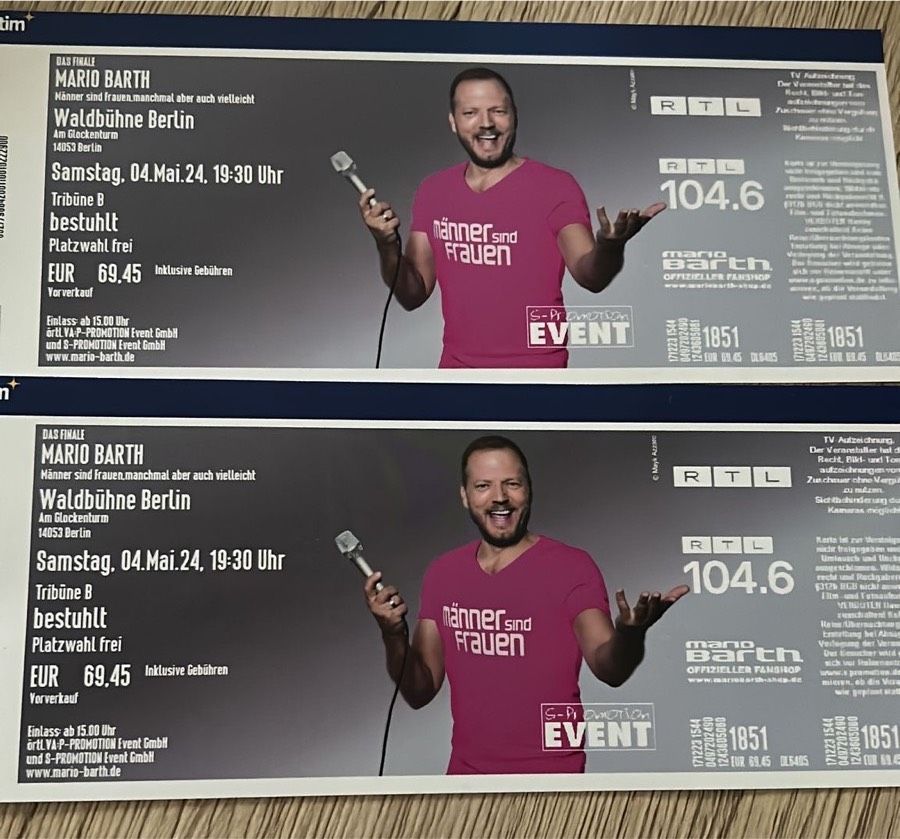 Mario Barth Tickets für Berlin in Pasewalk