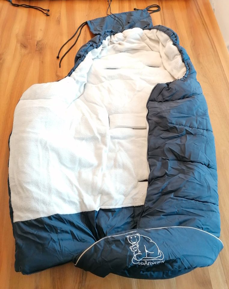 Eisbärchen Winterfußsack Heitmann marineblau 1m lang in Merzig