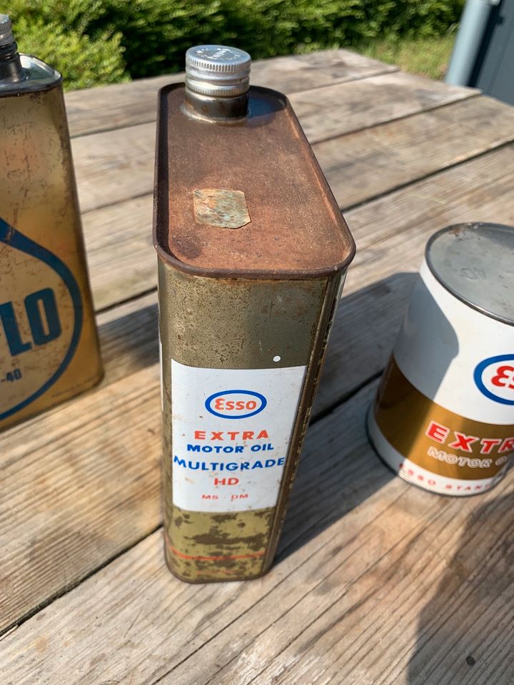 Esso Set Öldose Fettdose 60er Jahre Deko Garage Vespa Harley BMW in Korschenbroich