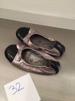 Unisa Ballerinas Gr. 31 32 Leder schwarz silber Top Bayern - Eggenfelden Vorschau