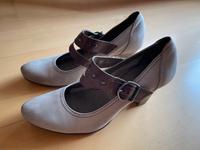 Tamaris Echtleder Pumps, beige/taupe, 7cm Absatz, Größe 40 Hessen - Trebur Vorschau
