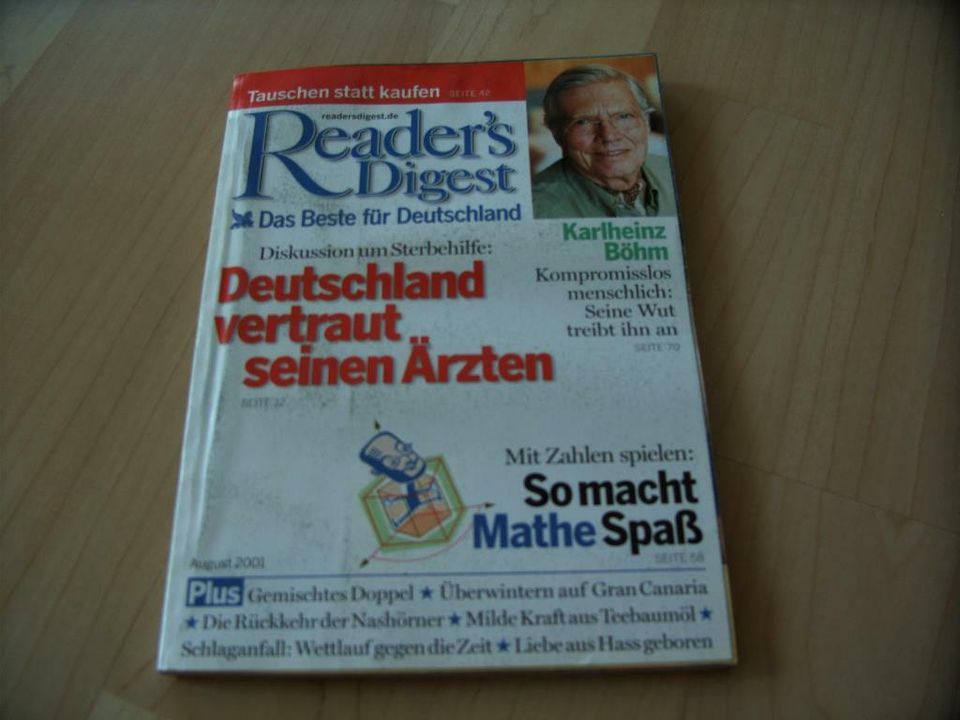 VERSCHIEDENE READERS DIGEST TASCHENBÜCHER  2001-2008 GEBRAUCHT in Südschacht