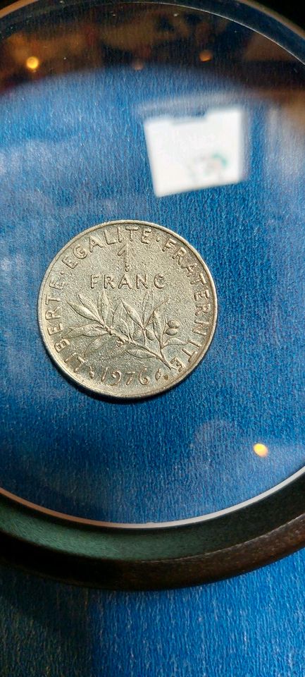 Frankreich 3 gut erhaltene 1 Franc Münzen in Alsbach-Hähnlein