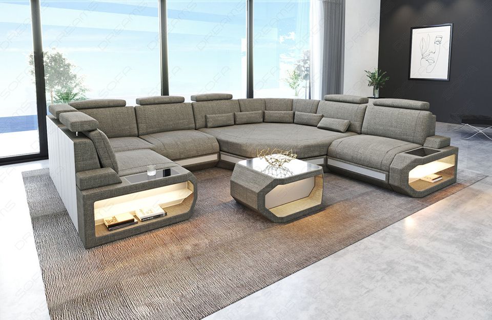 Polster Sofa Wohnlandschaft Asti Mini mit Relaxecke und USB-Port in Berlin