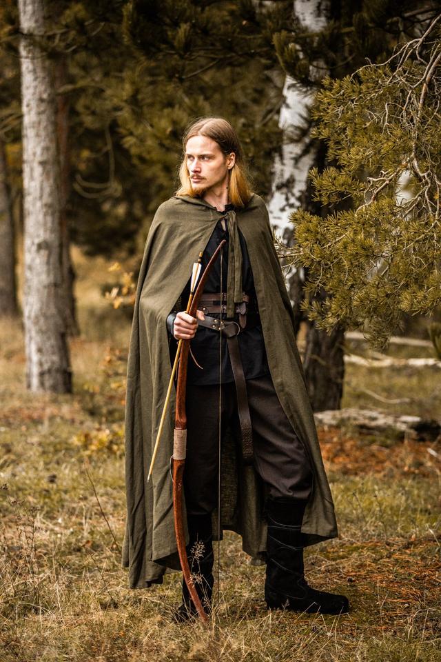 Mittelalter Leinen Umhang Mimir Grün LARP Cosplay Mittelalter in Schönebeck (Elbe)