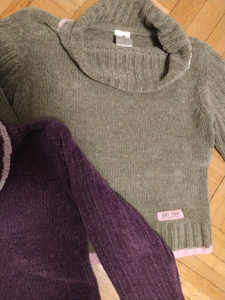 Pullis Pullover palomi i 104 C&A lila, Olive, rosa rollkragen in Frechen