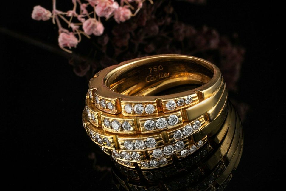 Cartier Maillon Panthere Ring mit Brillanten in 750er Gelbgold in Wegberg