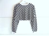 H&M Crop Top Pullover mit kariertem Muster Schwarz Weiss M 38 Kreis Ostholstein - Sereetz Vorschau