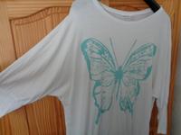 Gr. 48/50, NEU, leichtes Shirt m Schmetterling, weiß, inkl. Vers. Berlin - Spandau Vorschau