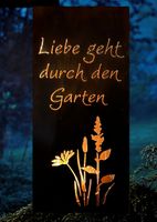 super schöne Stele Liebe geht durch den Garten Edelrost TOP Niedersachsen - Werlte  Vorschau