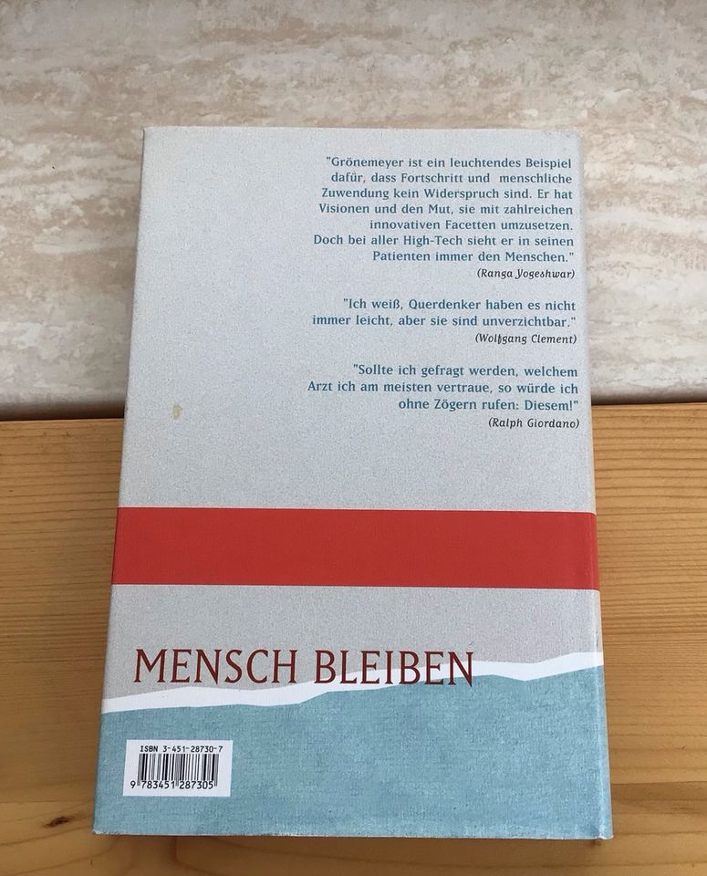 Buch von Dietrich Grönemeyer „ Mensch bleiben“ in Thale