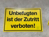 Unbefugten ist der Zutritt verboten Schild Kunststoff gelb Bremen - Neustadt Vorschau
