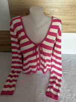 Kurz Strickjacke XL rosa weiß gestreift Sachsen - Schönberg Vorschau