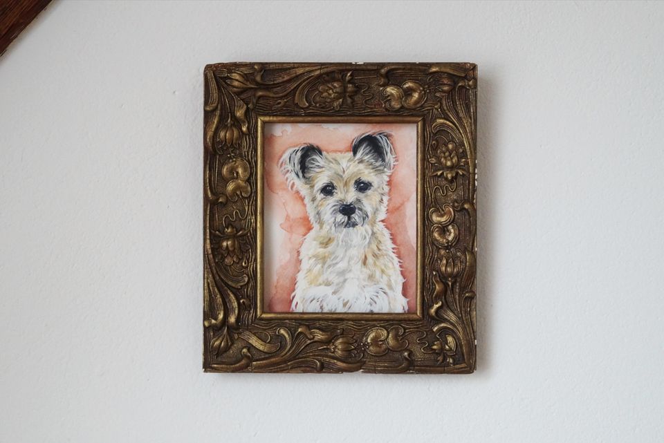 Tierportraits Auftragsmalerei handgemalt Hundeportrait Malerei in Osnabrück