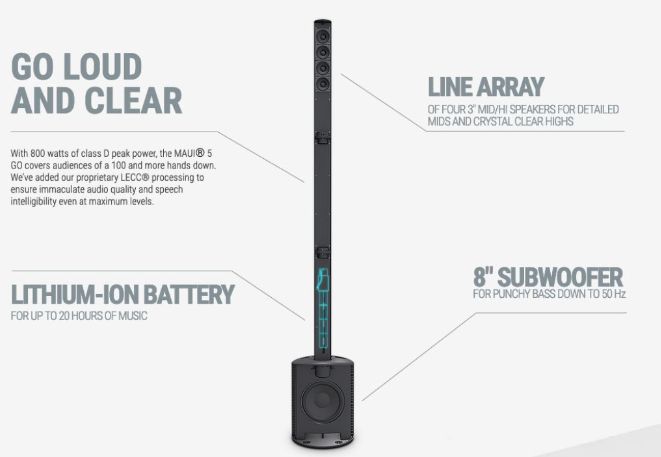 LD Systems MAUI 5 GO - Akku Musikanlage / Lautsprecher mieten in Königswinter
