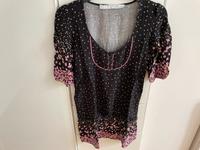 Zara Kleid schwarz rosa Gr S Blumen Punkte Sommerkleid Berlin - Steglitz Vorschau