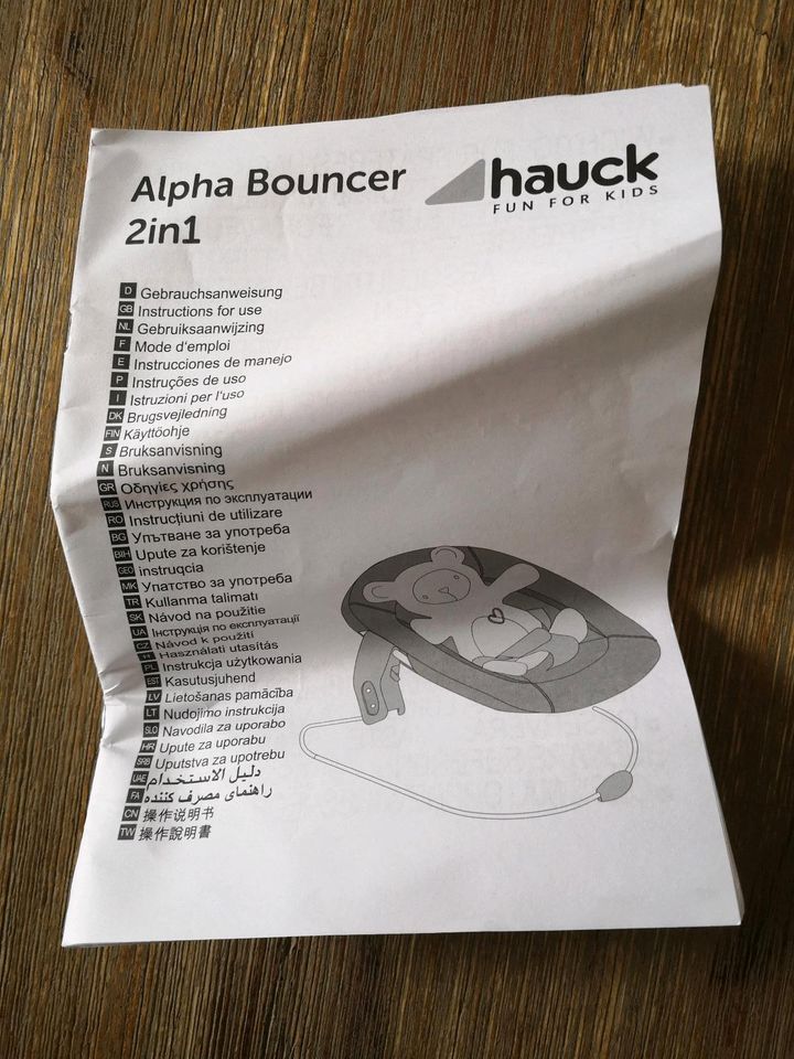 Hauck Alpha Bouncer 2 in 1 Hochstuhl Aufsatz und Wippe in Halle