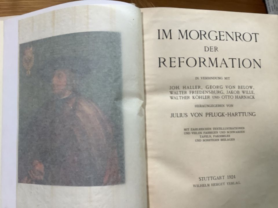 Im Morgenrot der Reformation. Hrsg. v. J. v. Pflugk-Harttung 1924 in Göttingen