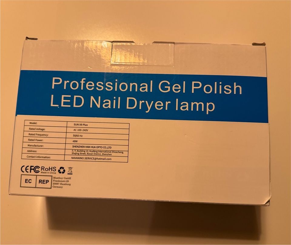 Nagelset (LED UV Lampe, Gehwohl Gel, Pinsel, Nagelfeile, Fräser) in Bochum